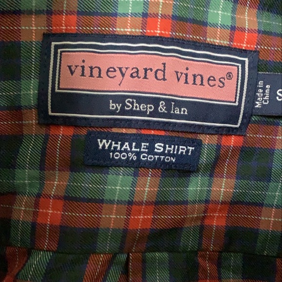 Vineyard Vines Plaid Whale Button Down Shirt - Picture 6 of 7